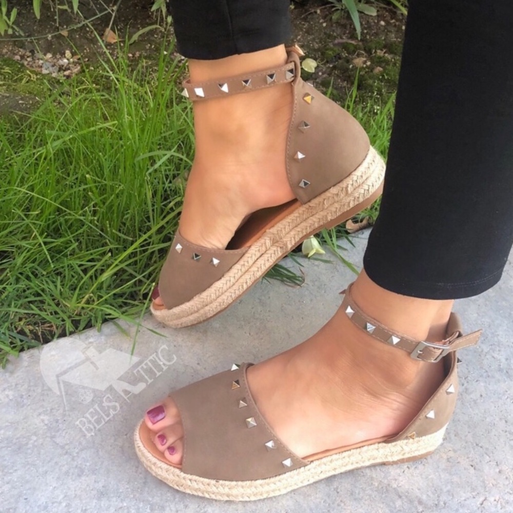 LAST1♥️ Studded Platform Espadrille FLATFORM - Picture 5 of 8